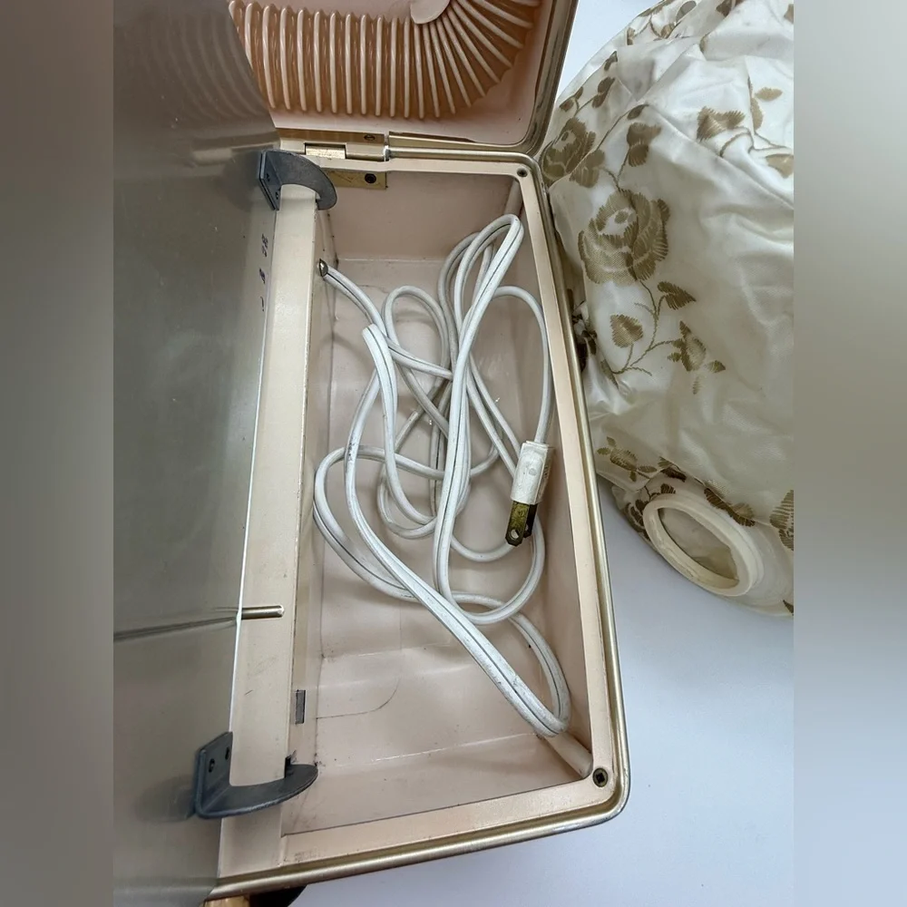 Portable Dominion Bonnet Dryer WORKS 1970s Vintage Salon Equipment Beauty Decor